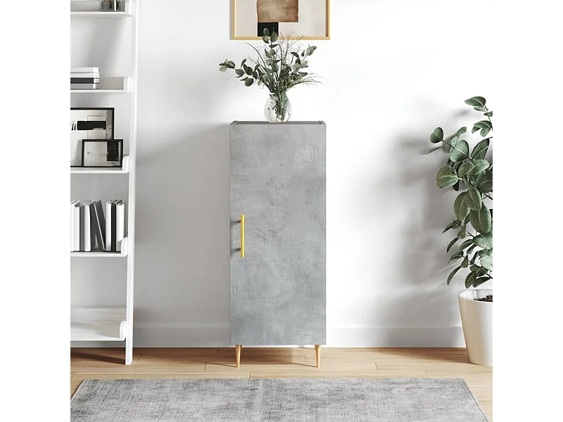 Buffet Gris béton 34,5x34x90 cm Bois d'ingénierie