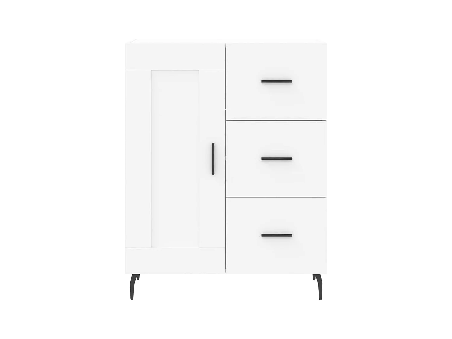 Hoge kastukken69,5x34x180 cm bewerkt hout wit