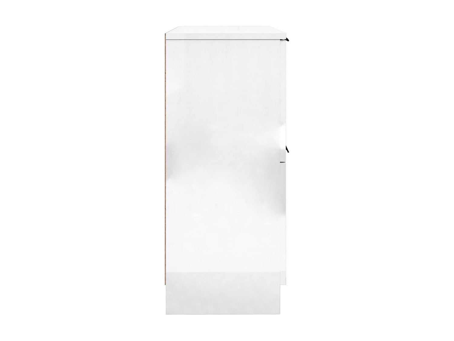 Aparadores 2 unidades madera contrachapada blanco brillo 30x30x70 cm