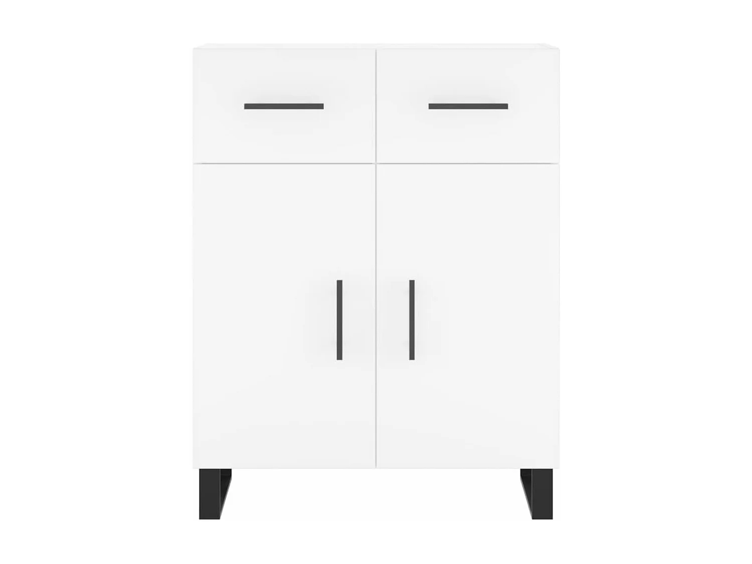 Buffet haut Blanc 69,5x34x180 cm Bois d'ingénierie