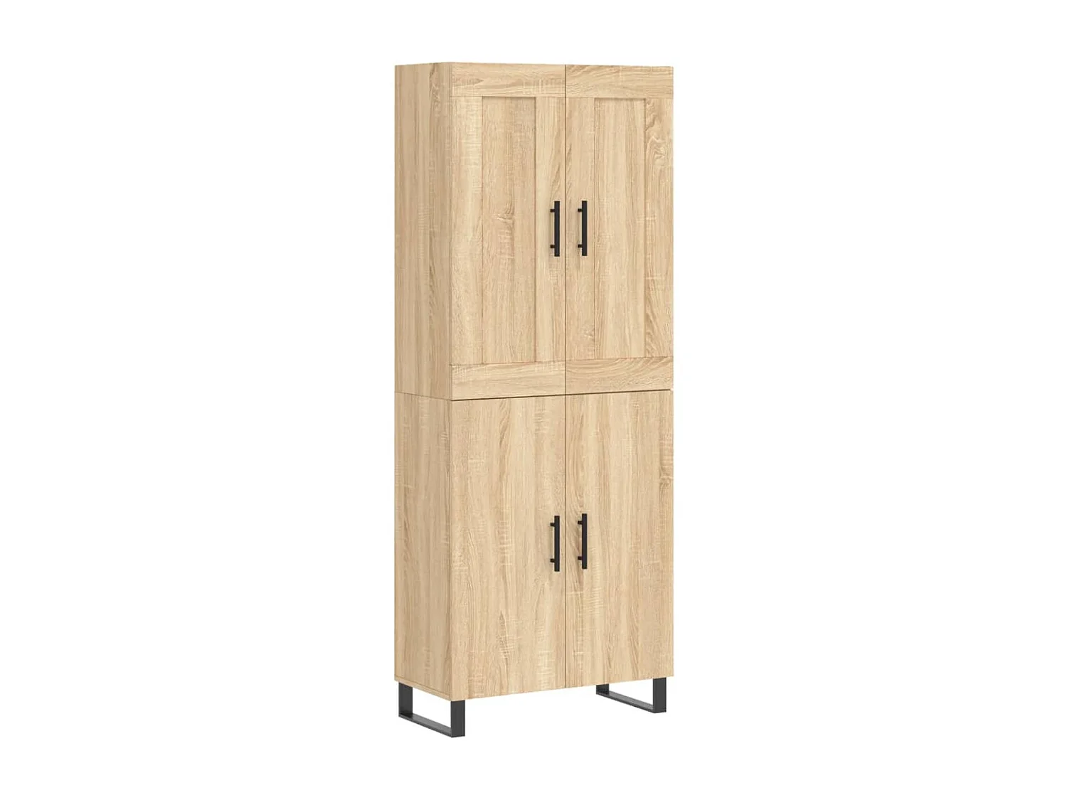 Aparador alto madera contrachapada color roble 69,5x34x180 cm