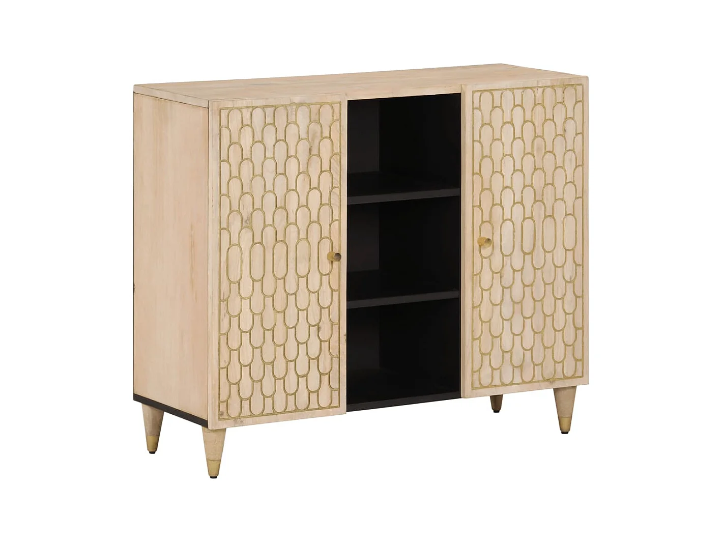 Armoire latérale 90x33x75 cm bois massif de manguier