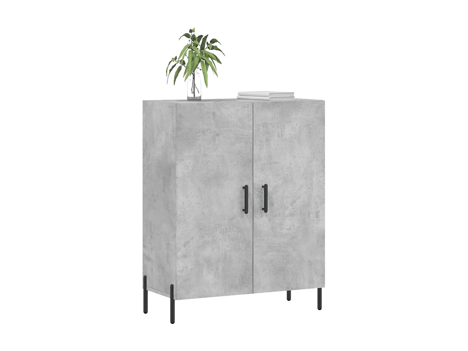 Buffet gris béton 69,5x34x90 cm bois d'ingénierie
