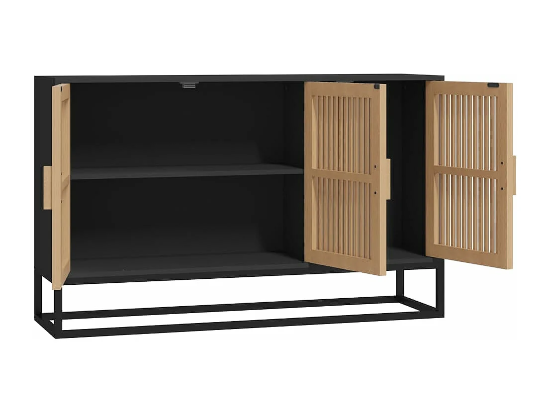 Buffet noir 105x30x65 cm bois d'ingénierie