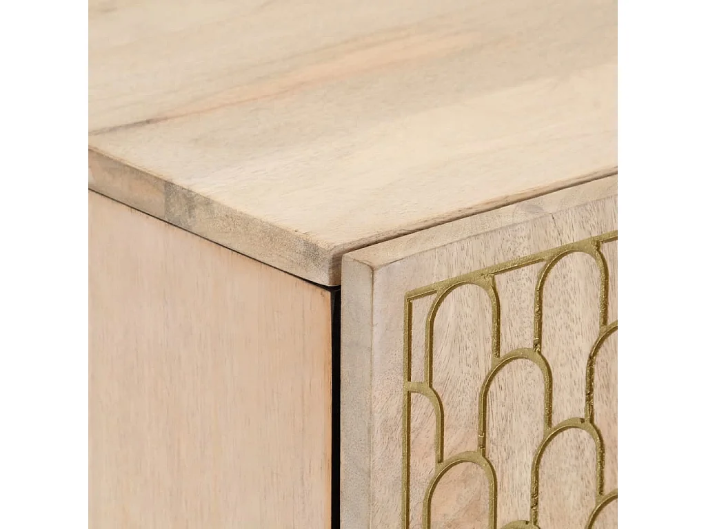 Armoire latérale 40x33x75 cm bois massif de manguier