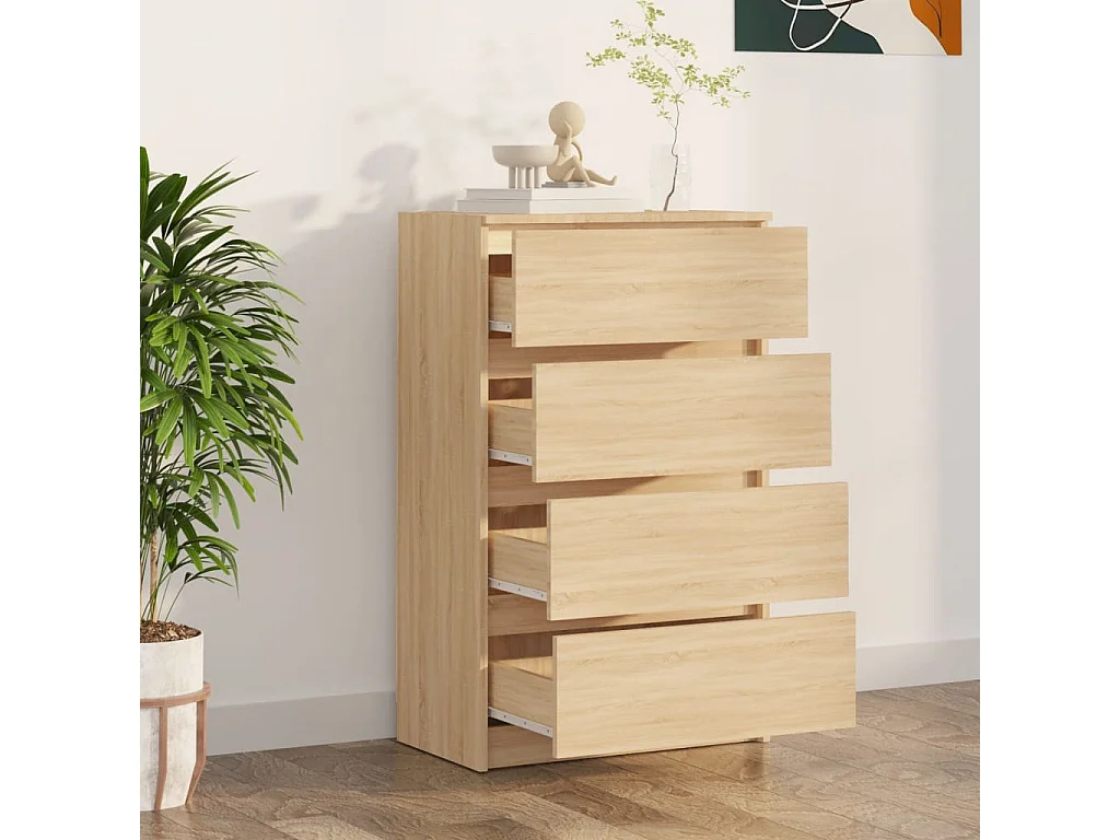 Buffet Chêne sonoma 60x35x98,5 cm Bois d'ingénierie