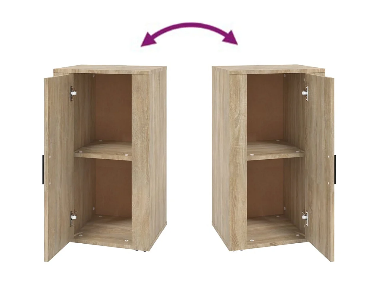 Aparador madera contrachapada color roble Sonoma 40x33x70 cm