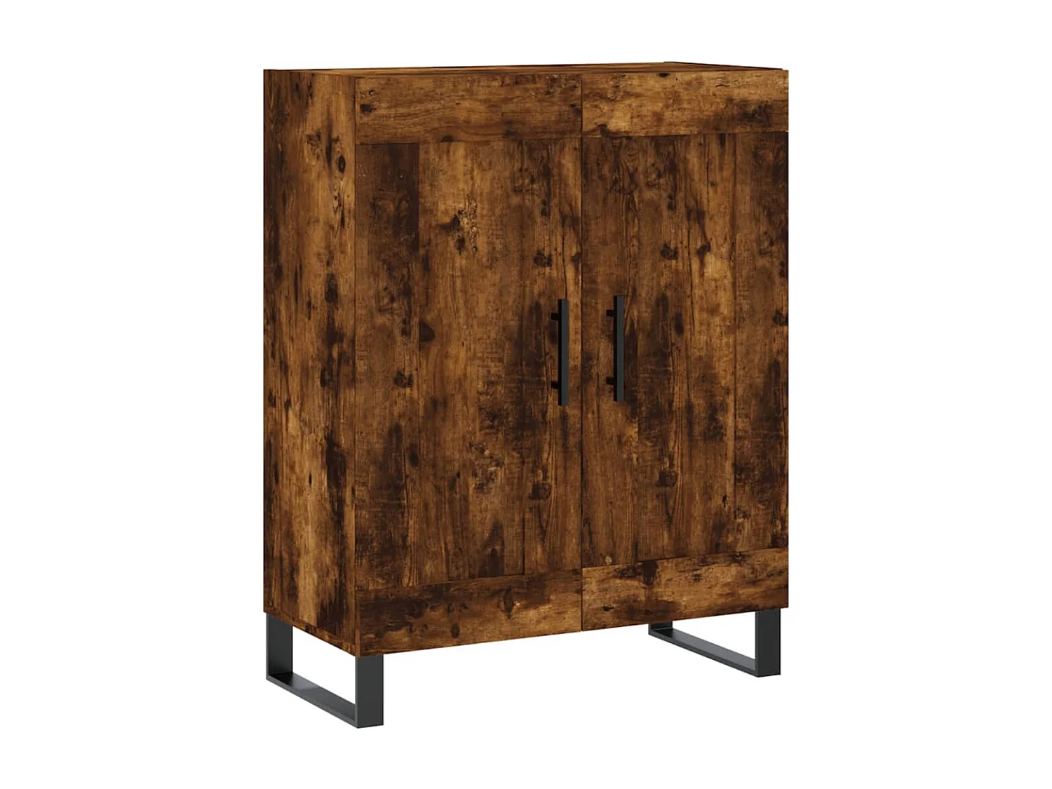 Buffet chêne fumé 69,5x34x90 cm bois d'ingénierie