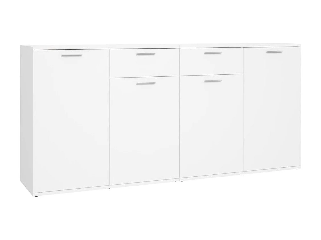 Buffet Blanc 160x36x75 cm Aggloméré