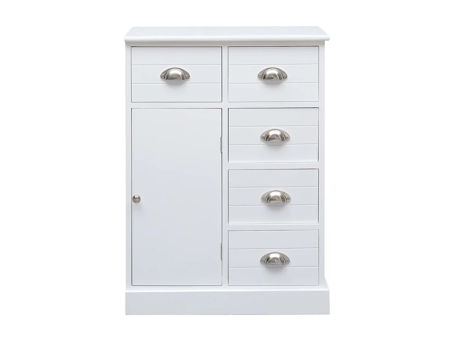 Buffet avec 10 tiroirs Blanc 113 x 30 x 79 cm Bois