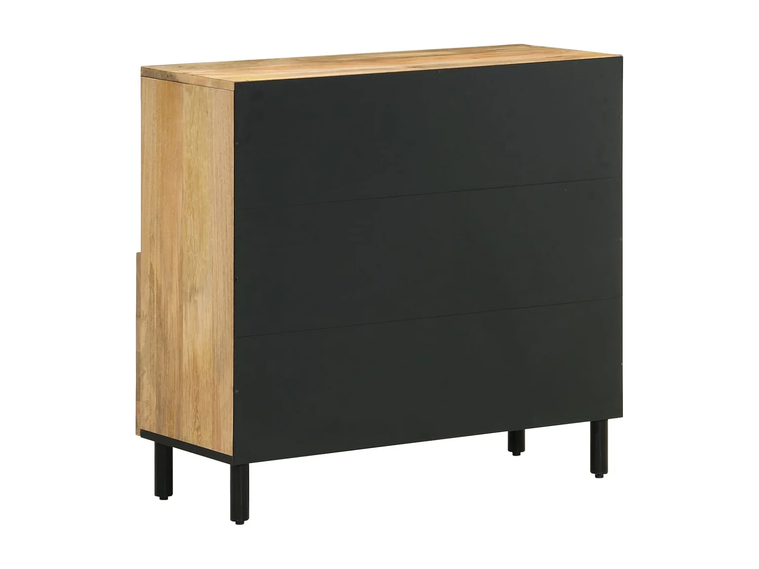 Armario auxiliar madera maciza de mango 80x33x75 cm