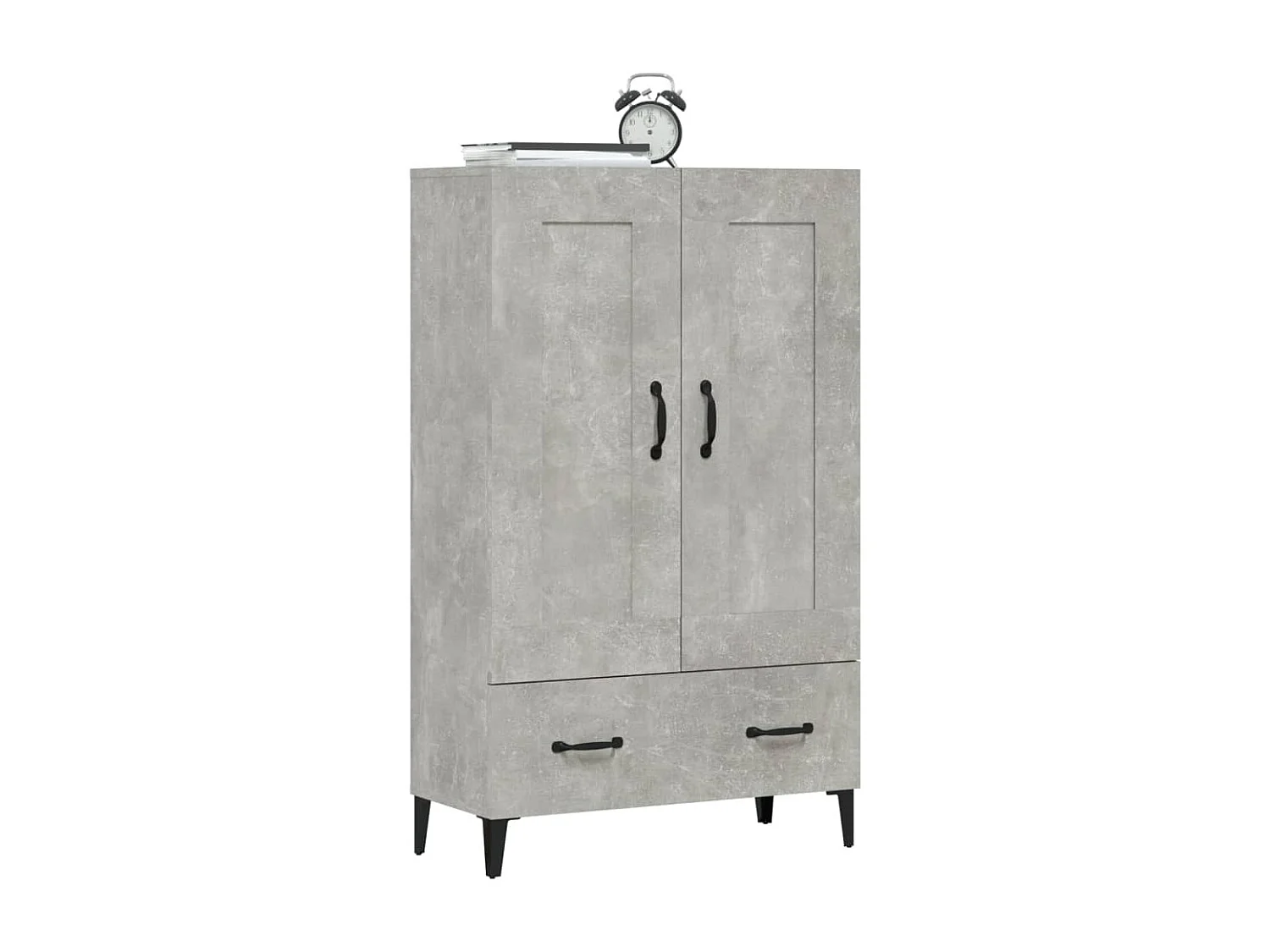Buffet haut Gris béton 70x31x115 cm Bois d'ingénierie