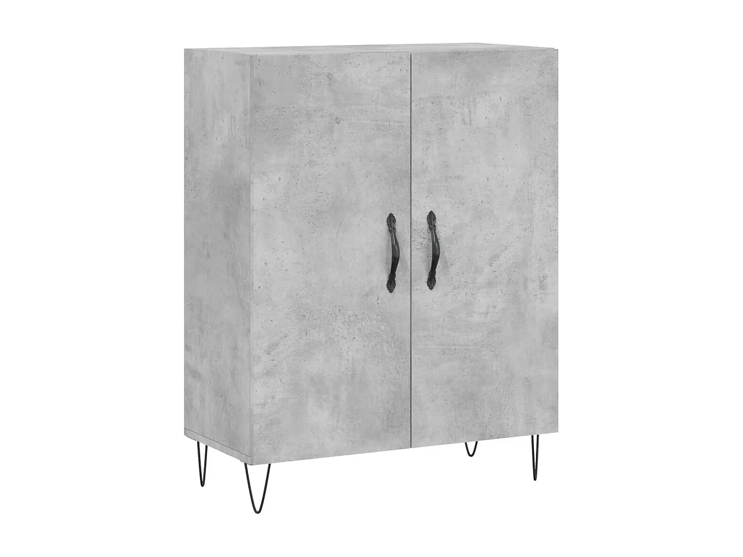 Buffet haut Gris béton 69,5x34x180 cm Bois d'ingénierie