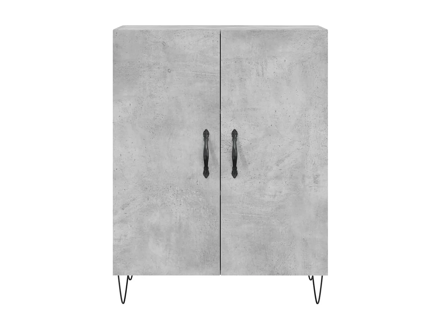 Buffet haut Gris béton 69,5x34x180 cm Bois d'ingénierie