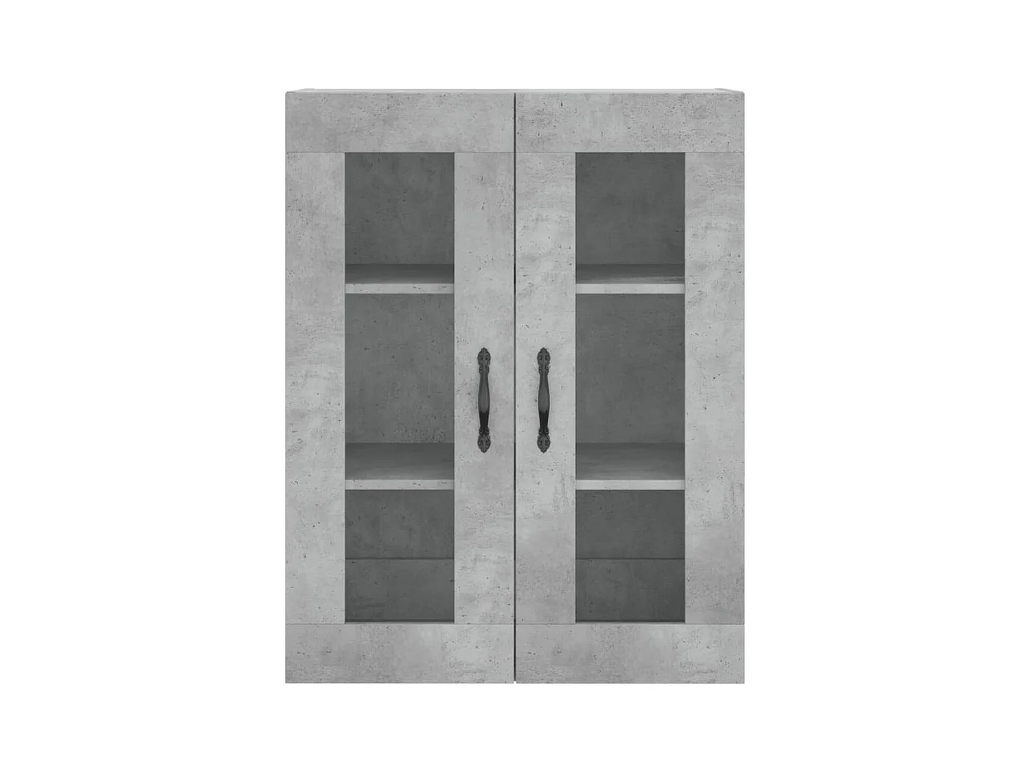 Buffet haut Gris béton 69,5x34x180 cm Bois d'ingénierie