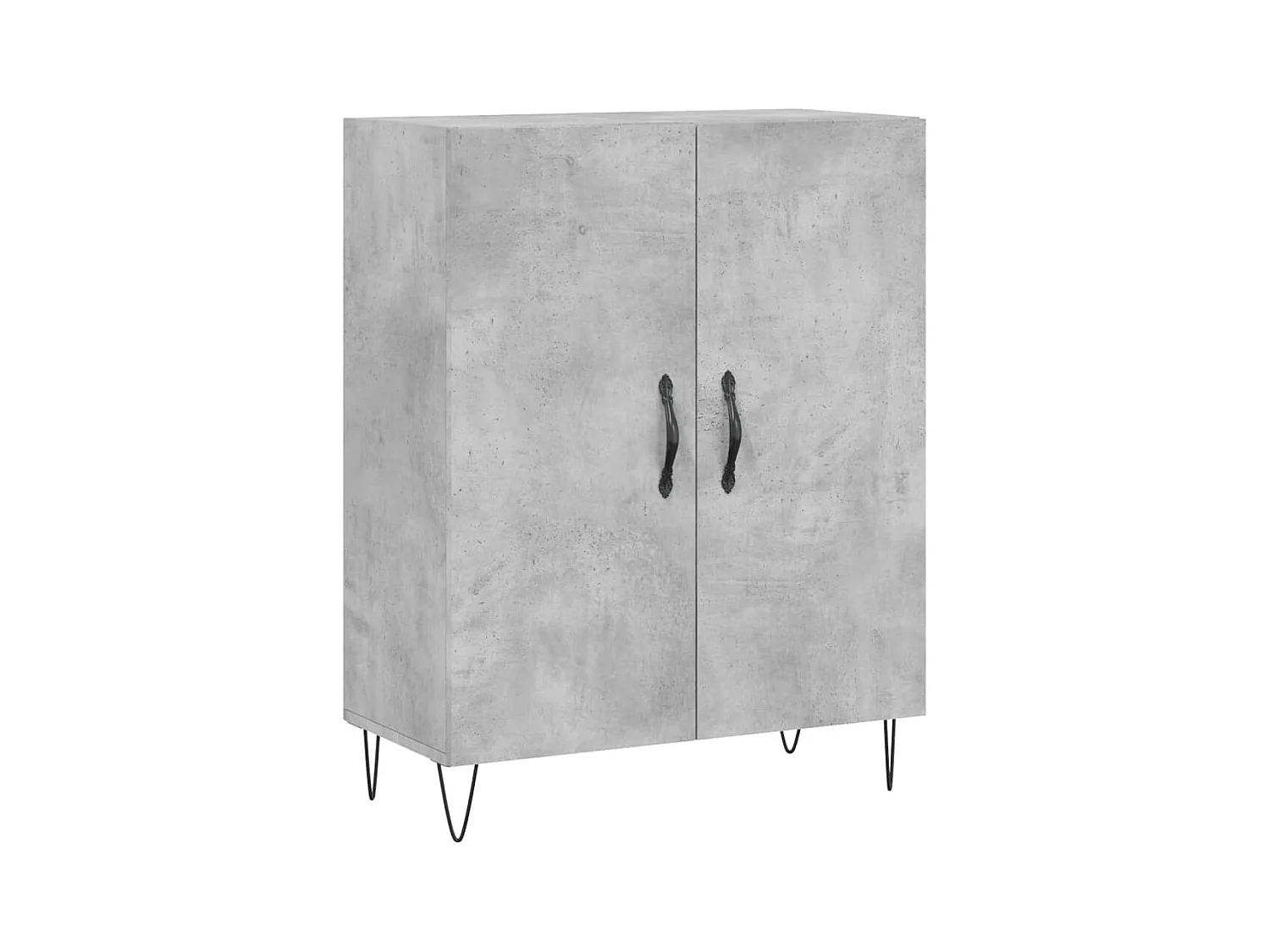 Buffet haut Gris béton 69,5x34x180 cm Bois d'ingénierie