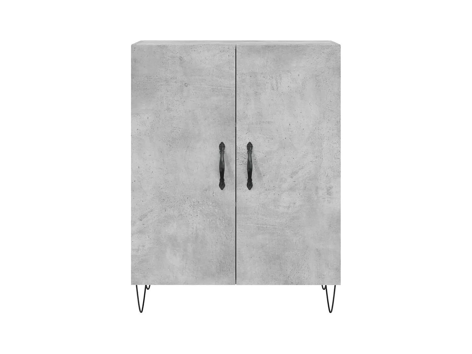 Buffet haut Gris béton 69,5x34x180 cm Bois d'ingénierie