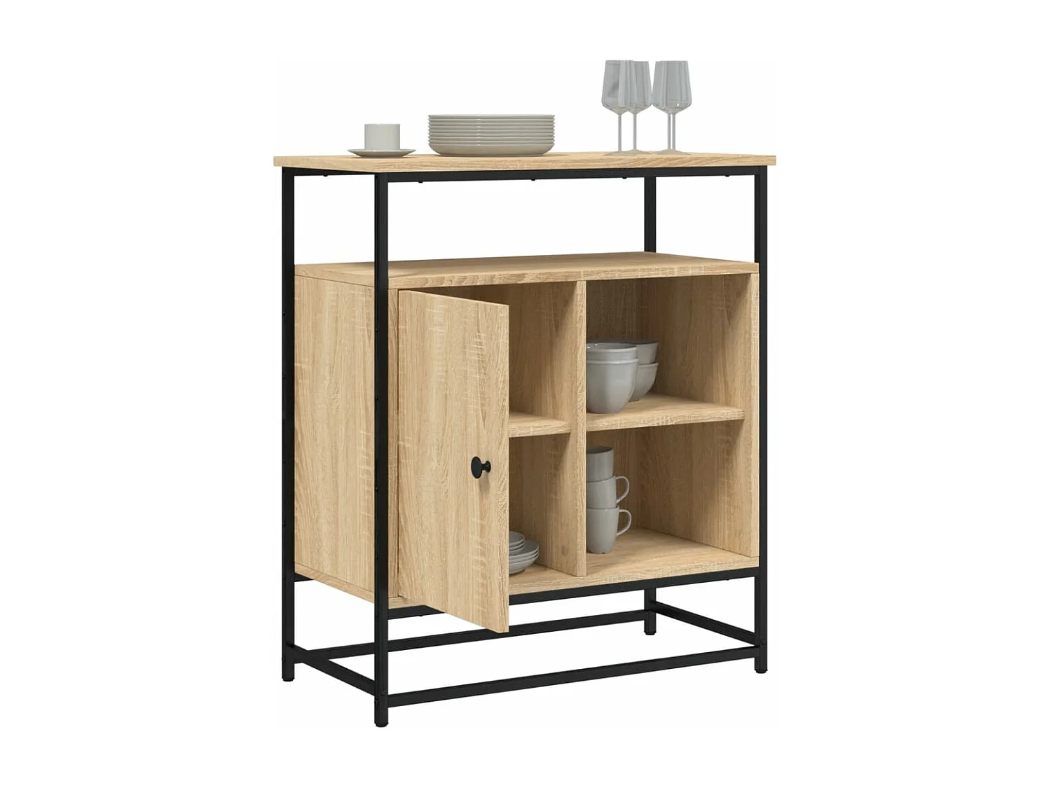 Buffet chêne sonoma 69x35x80 cm bois d'ingénierie