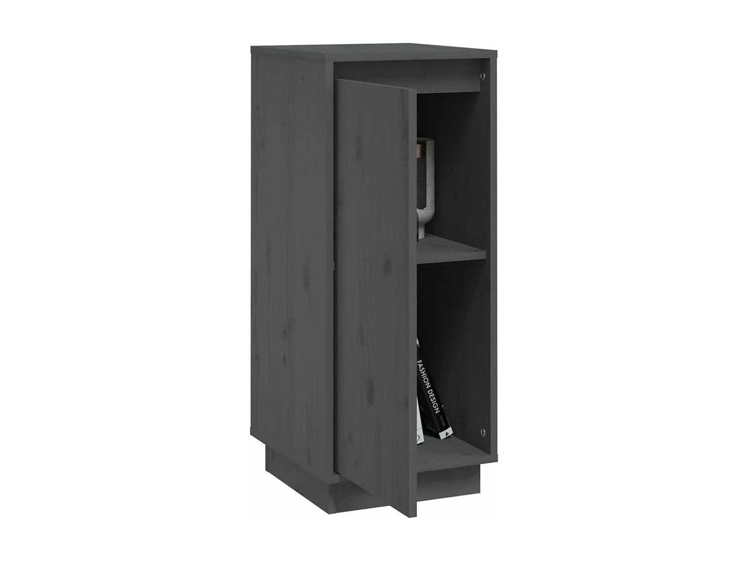 Buffets 2 pièces Gris 31,5x34x75 cm Bois massif de pin