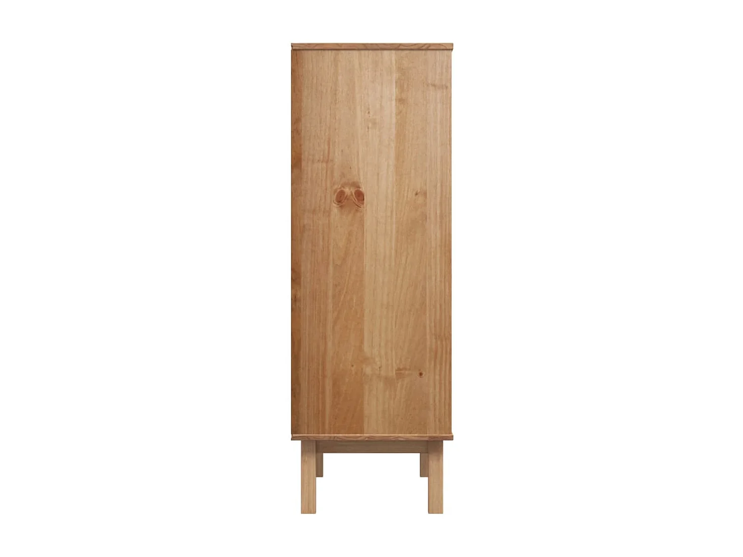 Aparador OTTA madera maciza pino marrón y gris 85x43x125 cm