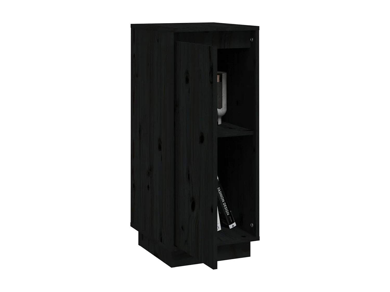 Buffets 2 pièces Noir 31,5x34x75 cm Bois massif de pin