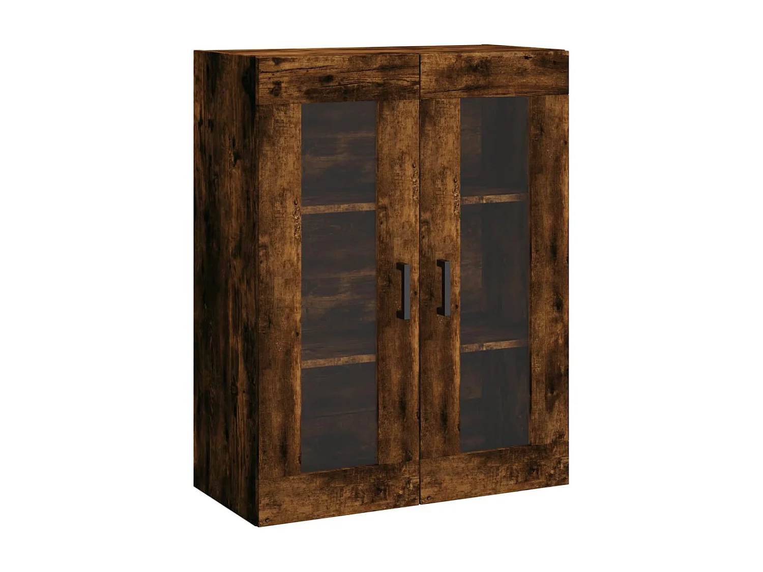 Aparador alto madera contrachapada roble ahumado 69,5x34x180 cm