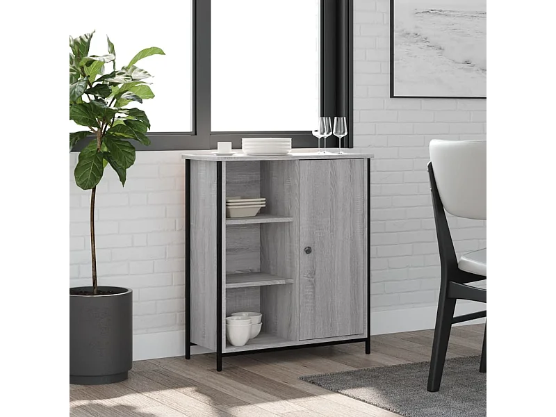 Buffet sonoma gris 70x30x80 cm bois d'ingénierie