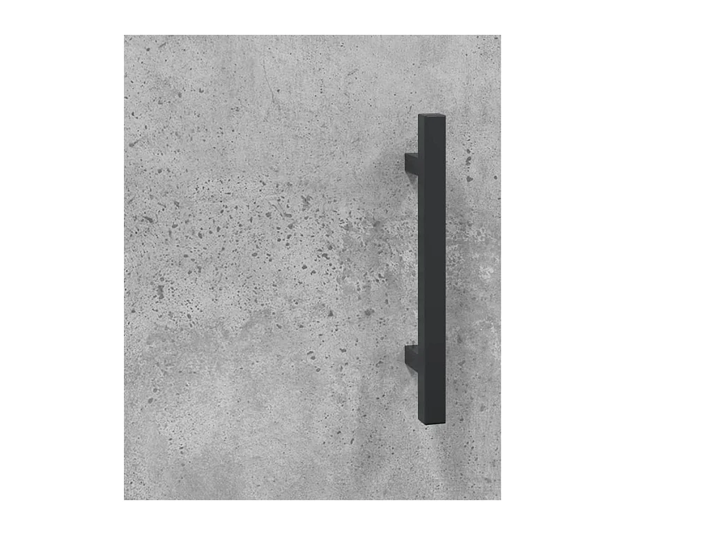 Aparador de madera contrachapada gris hormigón 34,5x34x180 cm