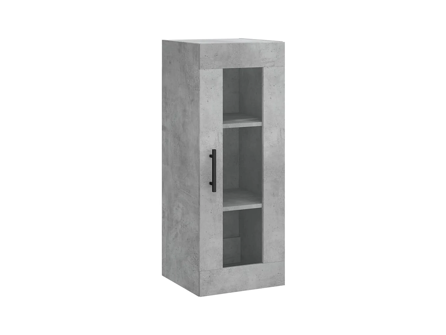 Aparador de madera contrachapada gris hormigón 34,5x34x180 cm