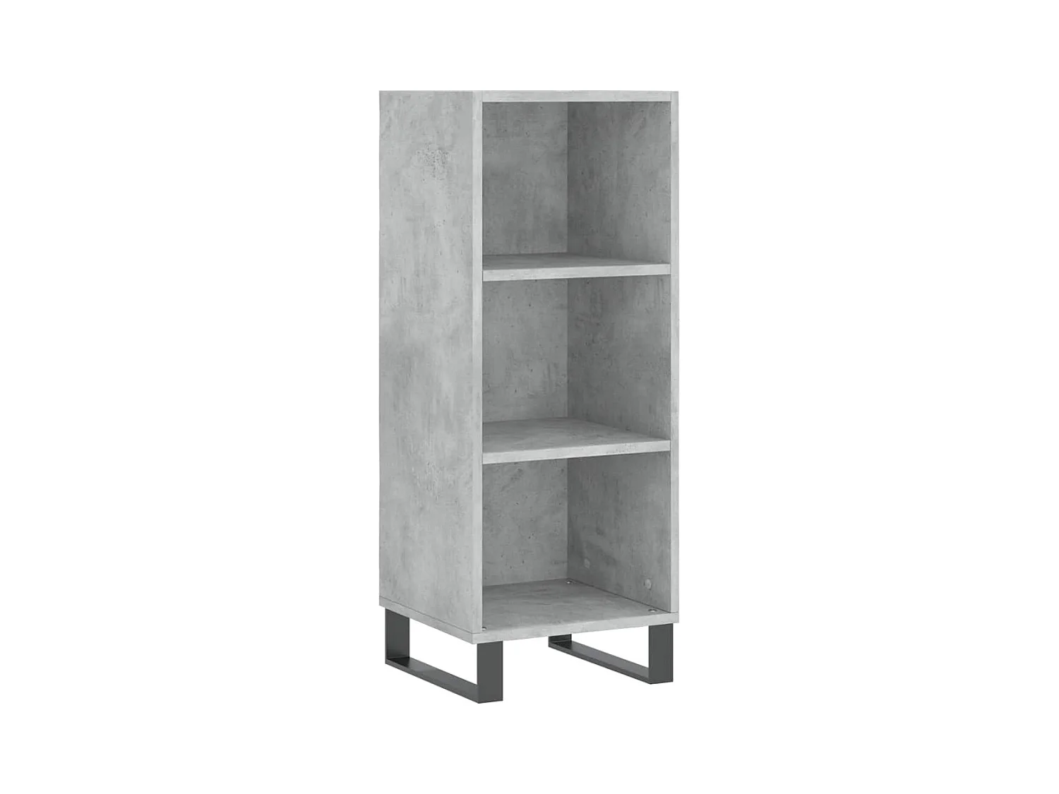 Aparador de madera contrachapada gris hormigón 34,5x34x180 cm