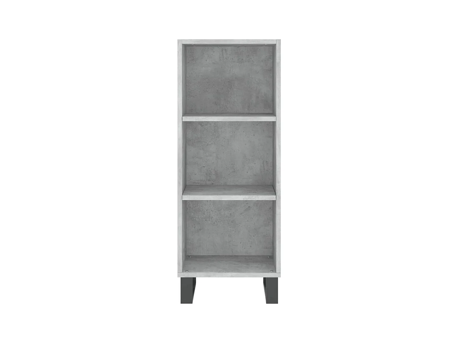 Aparador de madera contrachapada gris hormigón 34,5x34x180 cm