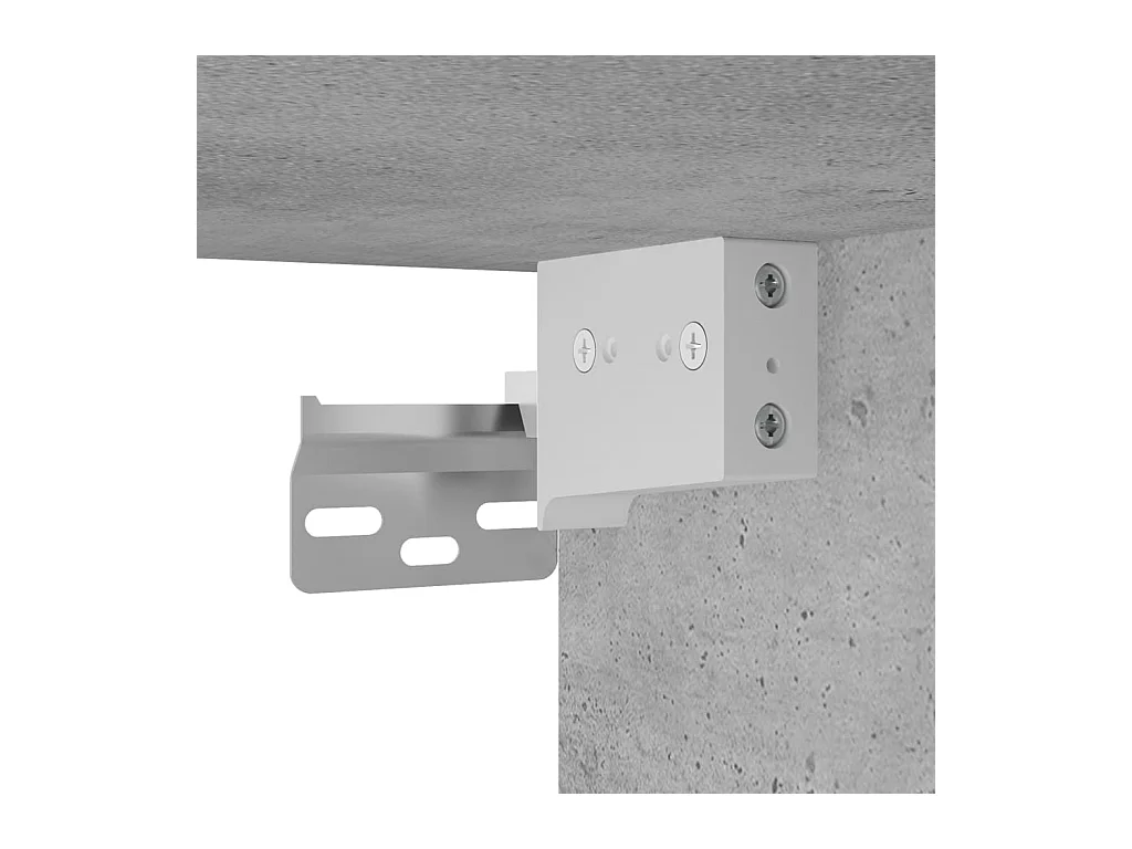 Aparador de madera contrachapada gris hormigón 34,5x34x180 cm