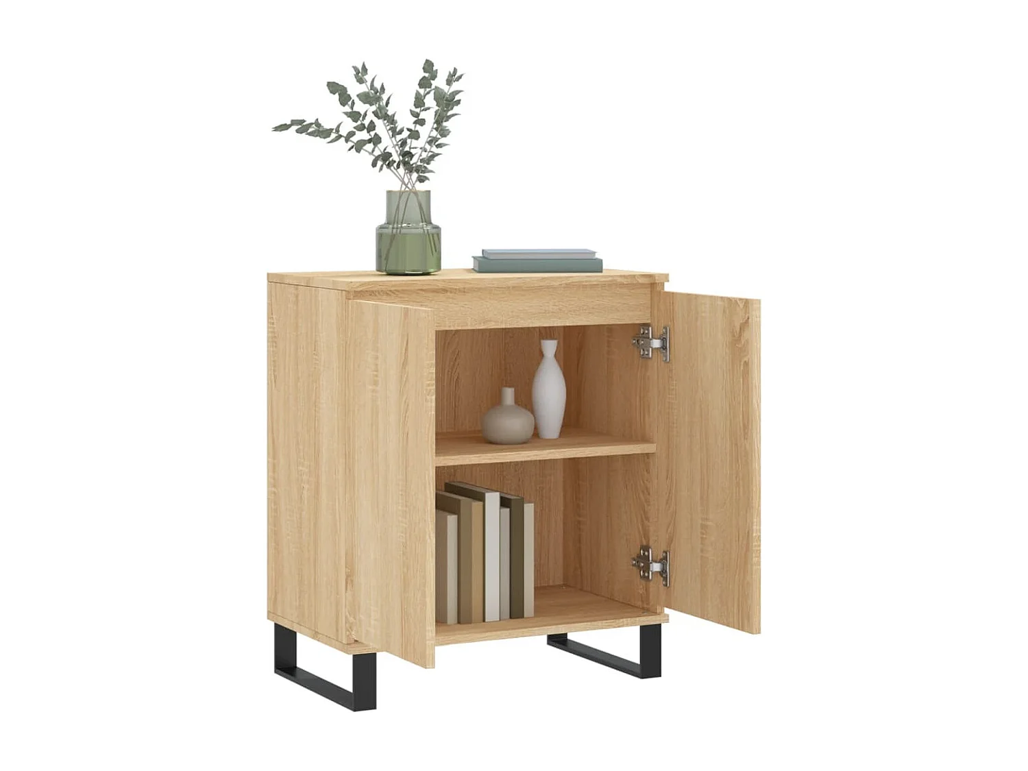 Aparador de madera contrachapada roble Sonoma 60x35x70 cm