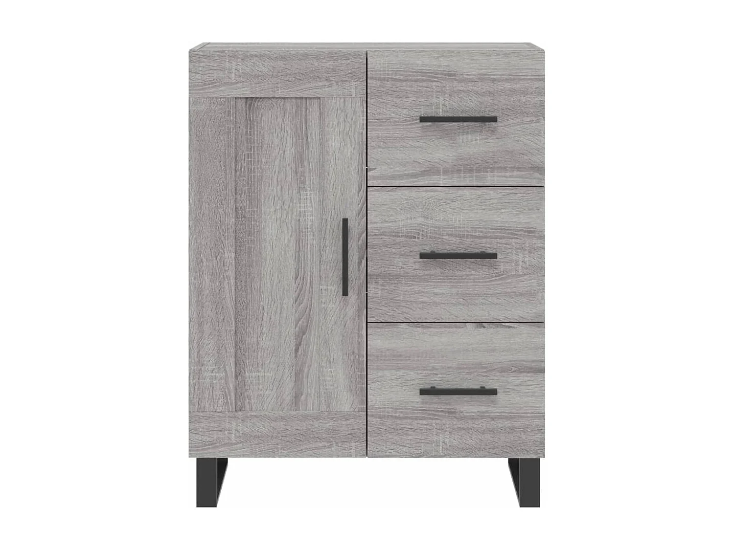 Hoge kastukken69,5x34x180 cm bewerkt hout grijs sonoma eikenkleurig