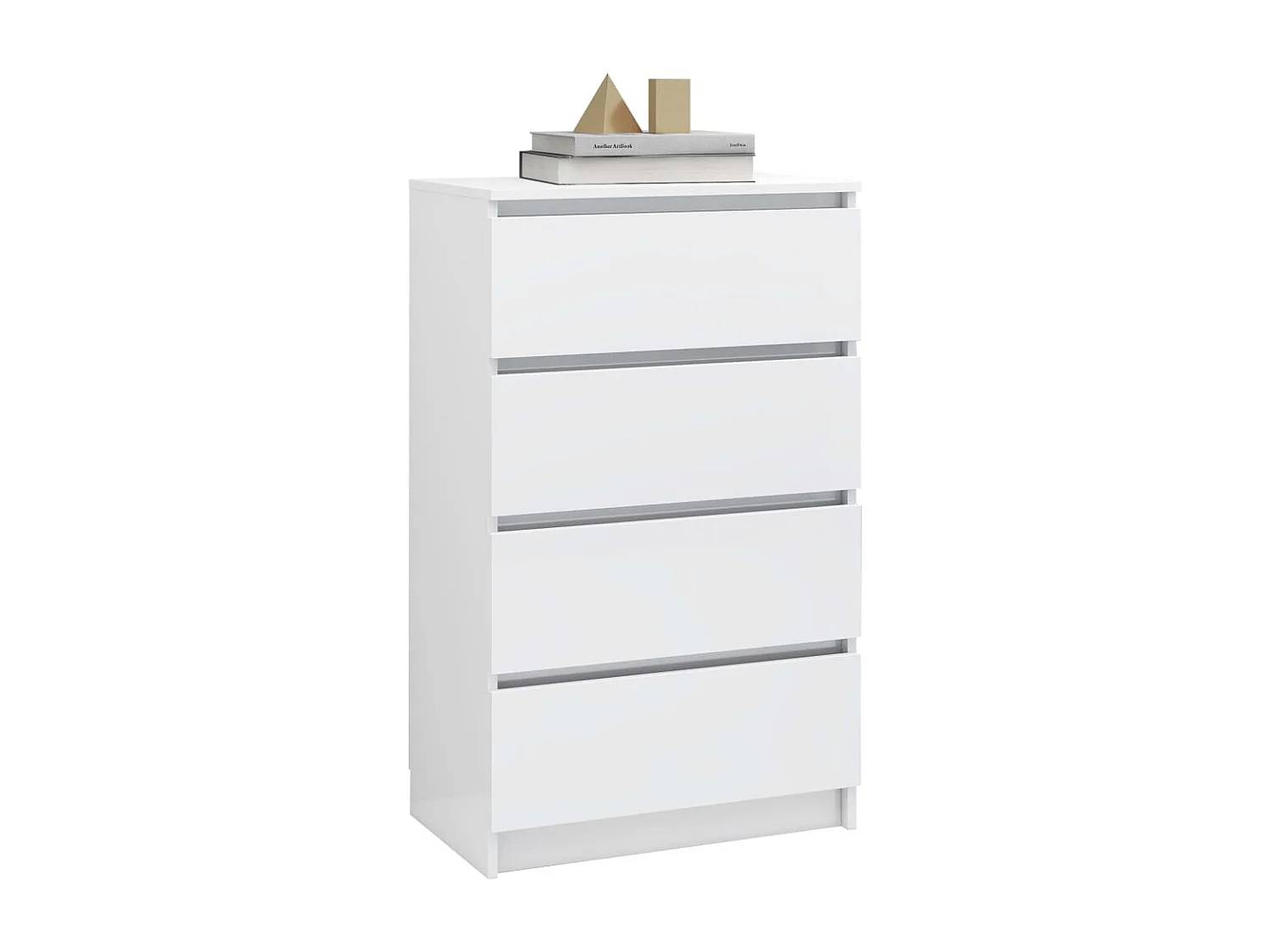 Buffet Blanc brillant 60x35x98,5 cm Bois d'ingénierie