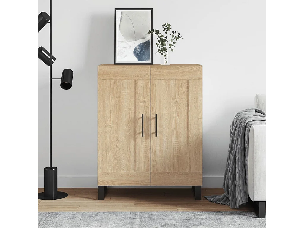 Buffet chêne sonoma 69,5x34x90 cm bois d'ingénierie