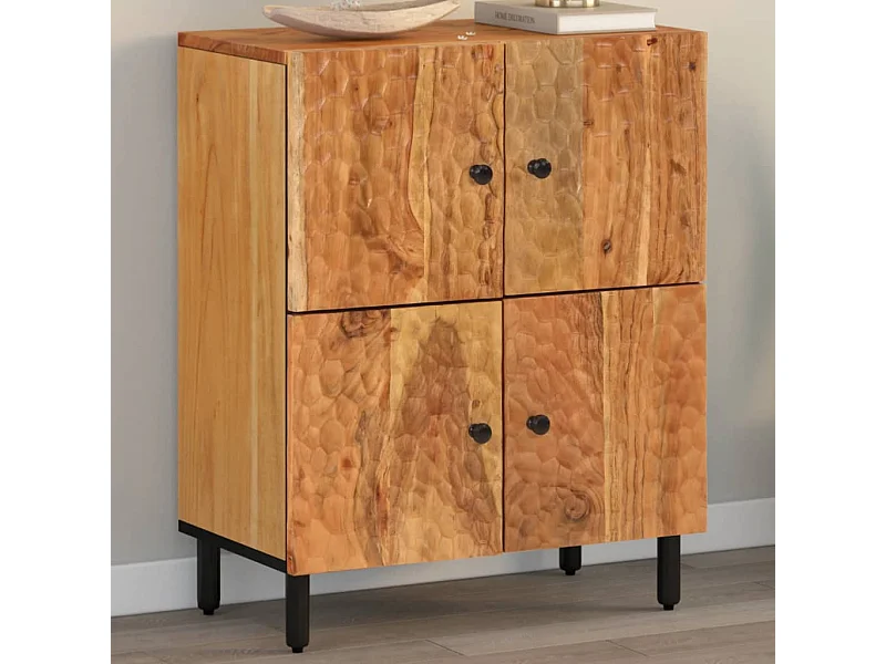 Armoire latérale 60x33x75 cm bois massif d'acacia