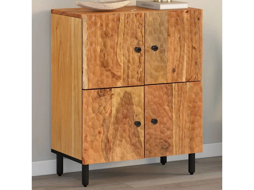 Armoire latérale 60x33x75 cm bois massif d'acacia