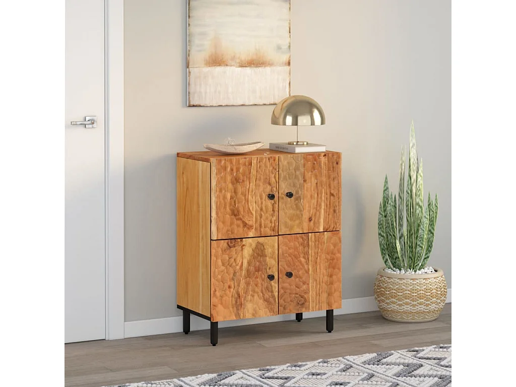 Armoire latérale 60x33x75 cm bois massif d'acacia