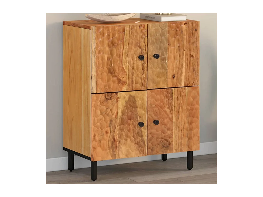 Armoire latérale 60x33x75 cm bois massif d'acacia