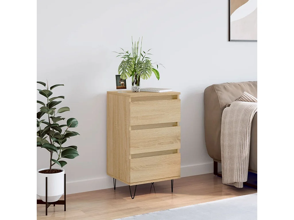 Buffet chêne sonoma 40x35x70 cm bois d'ingénierie