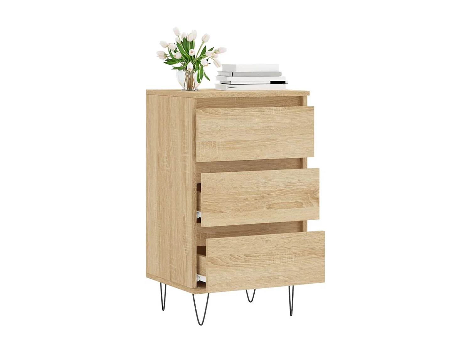 Aparador madera de ingeniería roble Sonoma 40x35x70 cm