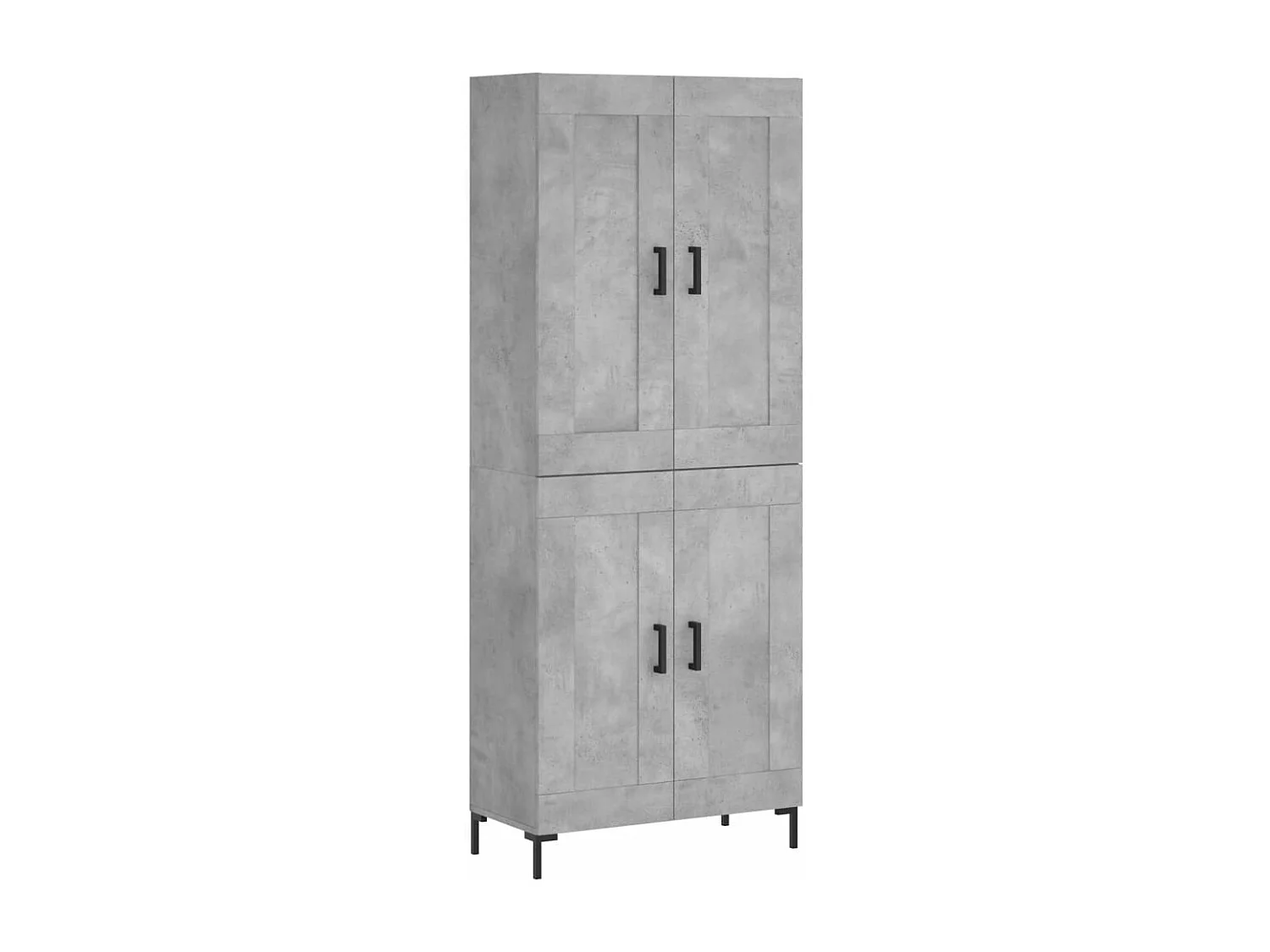Buffet haut Gris béton 69,5x34x180 cm Bois d'ingénierie