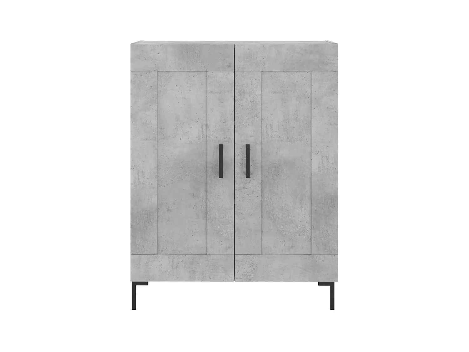 Buffet haut Gris béton 69,5x34x180 cm Bois d'ingénierie