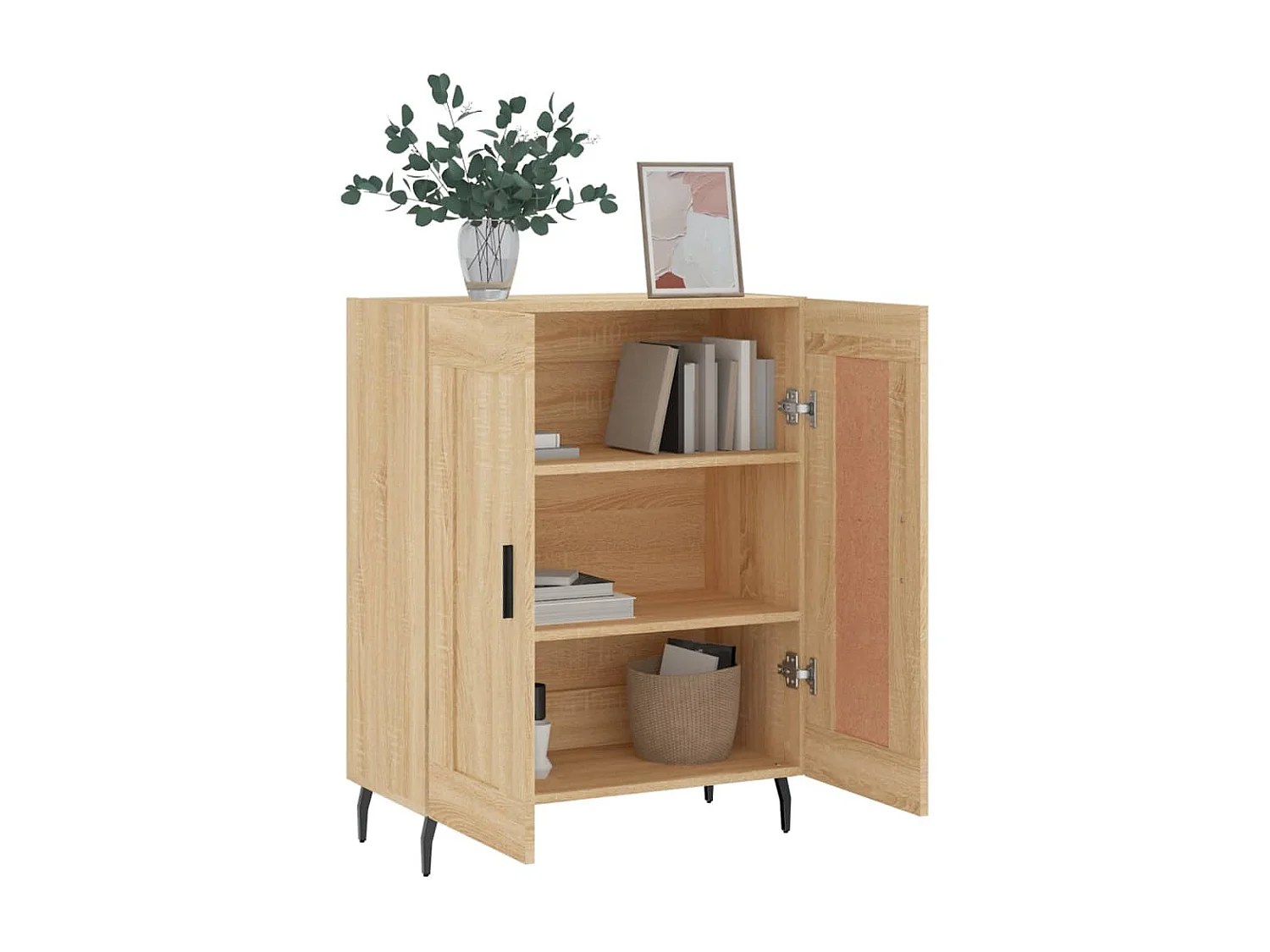 Buffet chêne sonoma 69,5x34x90 cm bois d'ingénierie