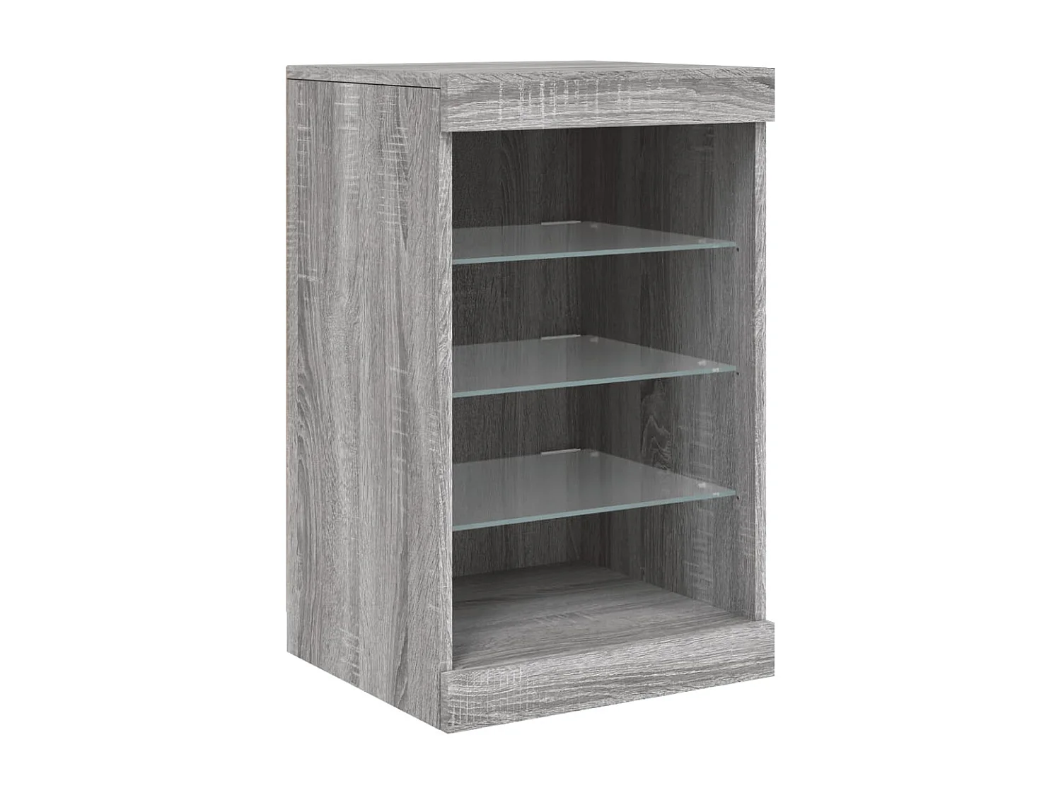 Aparador con luces LED gris Sonoma 41x37x67 cm