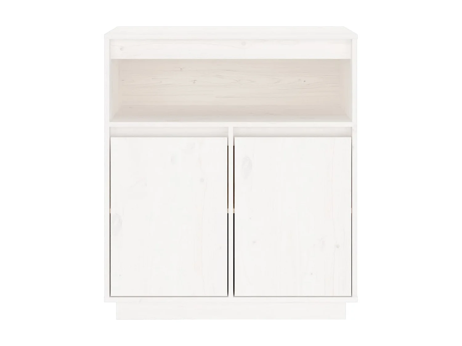 Dressoir 70x34x80 cm massief grenenhout wit