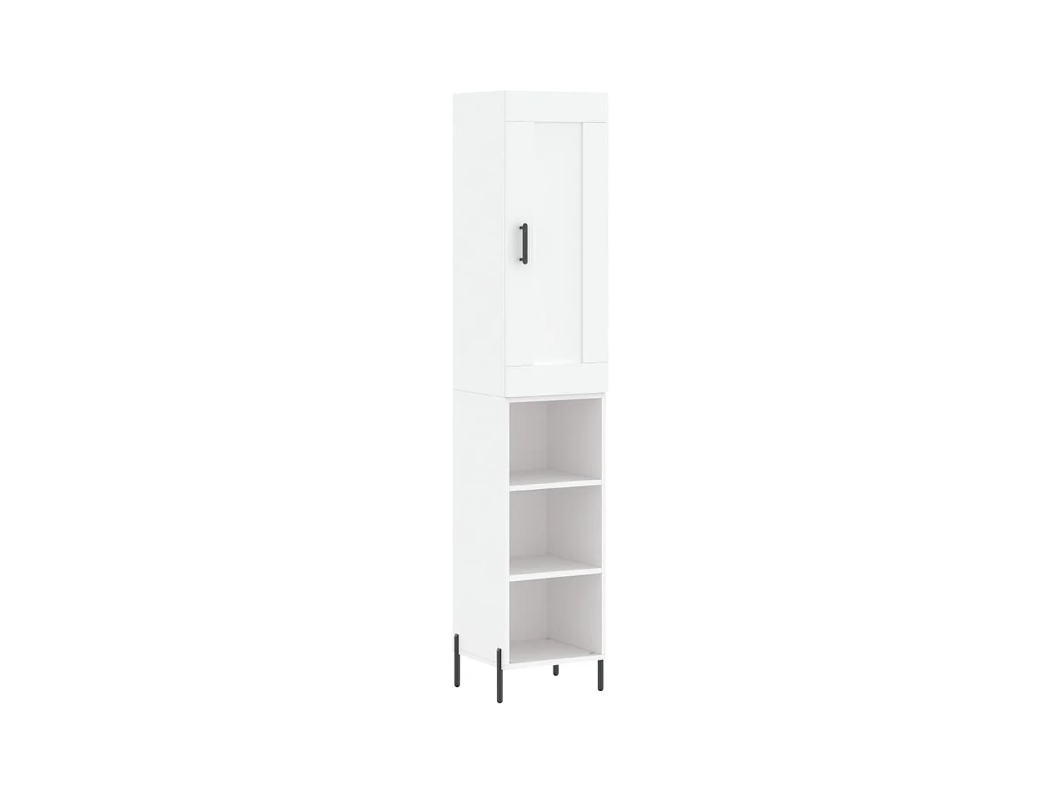 Buffet haut Blanc 34,5x34x180 cm Bois d'ingénierie