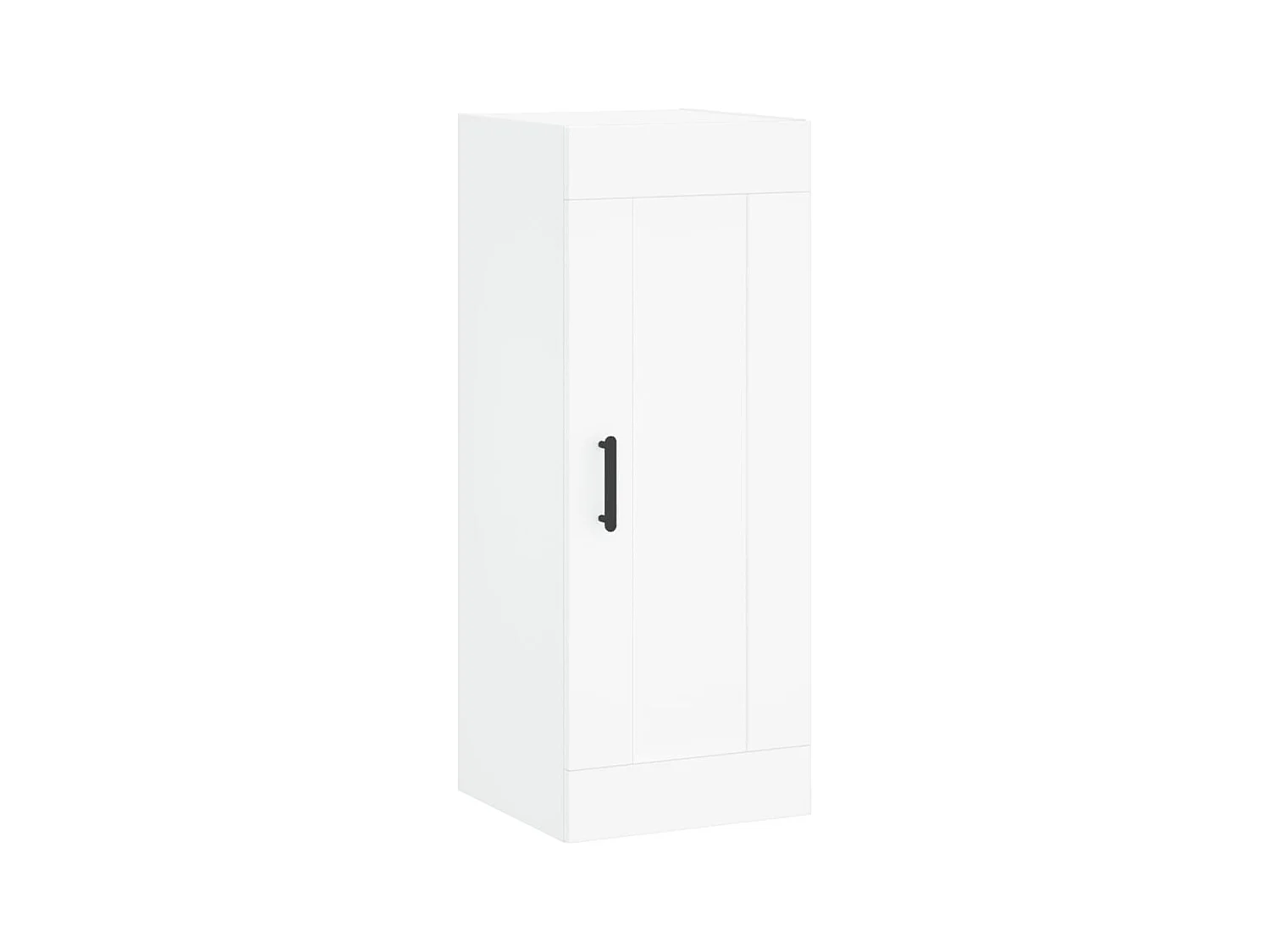 Buffet haut Blanc 34,5x34x180 cm Bois d'ingénierie