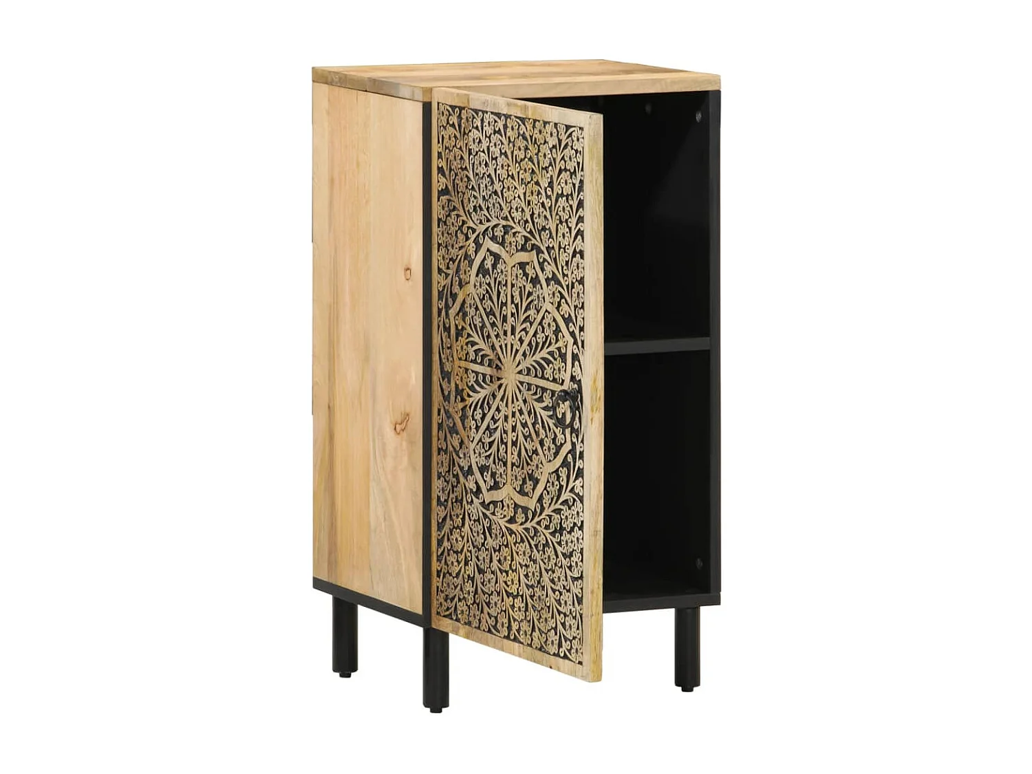 Armoire latérale 40x33x75 cm bois massif de manguier